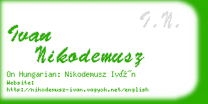 ivan nikodemusz business card